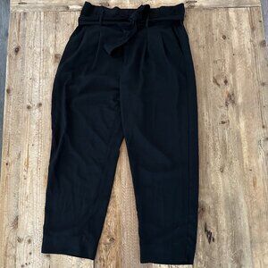 Madwell Drapey Paperbag Pants Black Women's 8